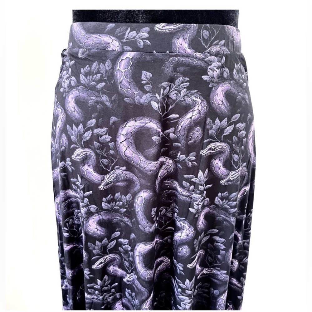 🖤💜 Killstar Blackfang Snake Skirt XL/2XL Goth Witchy Statement Maxi RARE 💜🖤 - Picture 5 of 8
